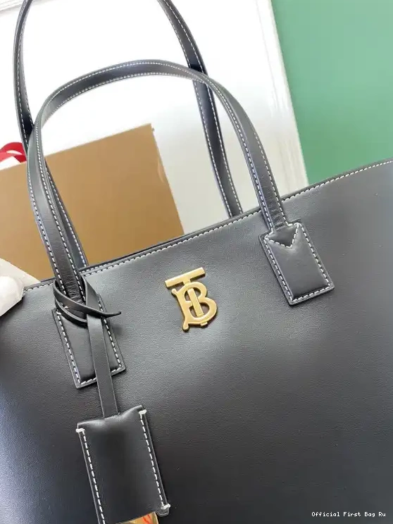 Official FirstBag Ru Motif Tote Monogram Leather Medium BURBERRY 0501